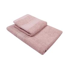 Set 2 toallas col. palo rosa 50x80+70x140-100c%algodon-440gr/m2
