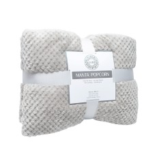 Manta pop corn 130x180 color gris