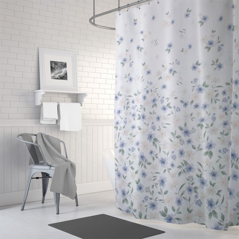 Cort. conf. baño dis. violeta 180x180