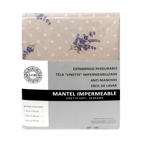 Mantel conf. linette rep. agua espliego 155x230cm
