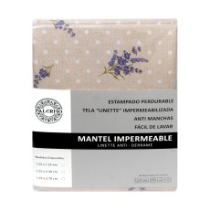 Mantel conf. linette rep. agua espliego 155x270cm