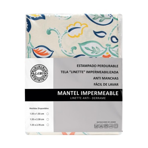 Mantel conf. linette rep. agua jade beige 155x155cm