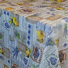 Mantel conf. linette rep. agua lavanda 155x155cm