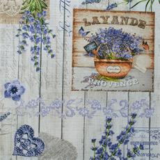Mantel conf. linette rep. agua lavanda 155x155cm