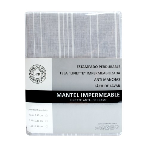 Mantel conf. linette rep. agua lineal 02 155x155cm