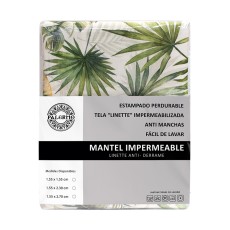 Mantel conf. linette rep. agua palma 155x270cm