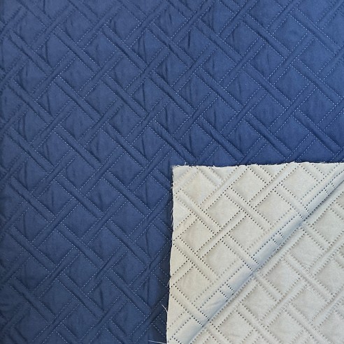 Tela acolchada col. azul/gris 2,50 ancho 2