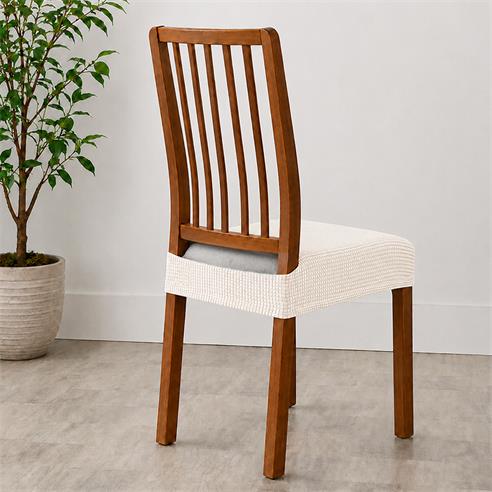 Cubre silla con fijacion color marfil