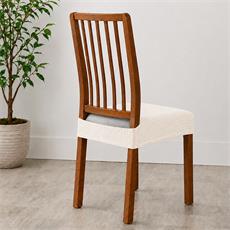 Cubre silla con fijacion color marfil