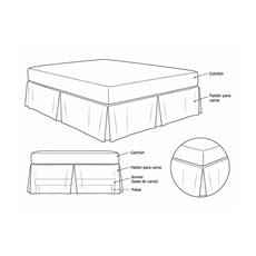 Faldon super king 200x200+33 blanco