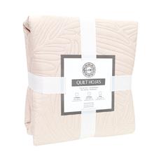 Cubrecama quilt hojas king beige c/funda alm. 250x240