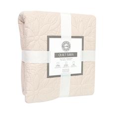 Cubrecama quilt sara 1.5 plazas beige c/funda alm. 170x240