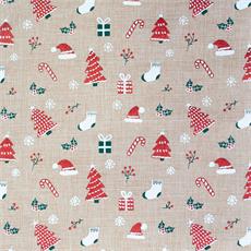 Lino navideño "004" color natural