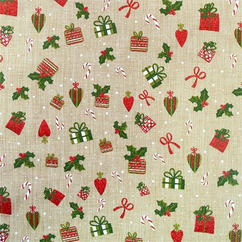 Lino navideño "132" color natural