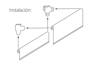 soporte doble instalacion