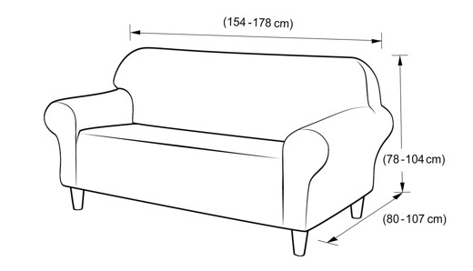 Funda protectora sofa 2 cuerpos con medidas